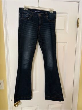 Mia & Moss Dark Indigo High-Rise Wide Leg Jeans